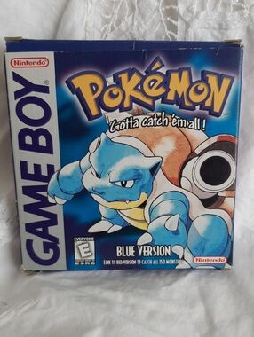 Nintendo Pokémon Blue Version Box Art – Blue and Yellow